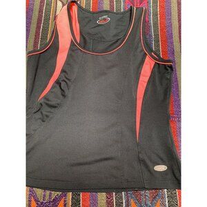 Bollé Women’s Scoop Neck Athletic Tank Top Large Black Pink Sleeveless Sports